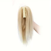 Pozostałe akcesoria fryzjerskie - TEMU Podstawowy Prosty Syntetyczny Kucyk dla Kobiet, Łatwy w Noszeniu Półzwiązany Wysoki Kucyk na Wszystkie Włosów - miniaturka - grafika 1