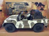 Samochody i pojazdy dla dzieci - Zestaw Wojskowy Z Jeepem I Figurką Żołnierza - miniaturka - grafika 1