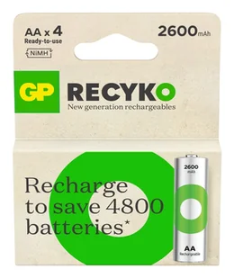 GP Batteries ReCyko Pro GPRCK260AA129C4 bateria do użytku domowego Bateria do ponownego naładowania AA Niklowo-metalowo-wodorkowa (NiMH) - Ładowarki i akumulatory - miniaturka - grafika 1