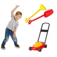 Zabawki do piasku - Zestaw Ogrodowy dla Dzieci: Grabki, Łopatka Duża i Kosiarka Mały Ogrodnik - miniaturka - grafika 1