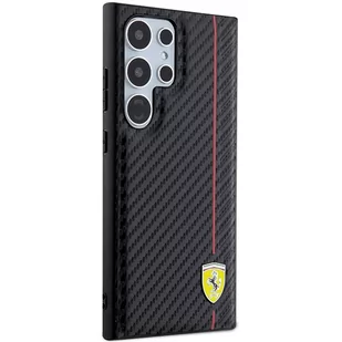 Ferrari FEHCS24LN3DUR S24 Ultra S928 czarny/black hardcase Carbon Printed Line - Etui i futerały do telefonów - miniaturka - grafika 2