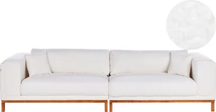 BELIANI Sofa 4-osobowa złamana biel boucle tapicerowana drewniane nóżki grubo wyścielana styl nowoczesny do salonu - Sofy i kanapy - miniaturka - grafika 1