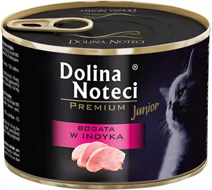 Dolina Noteci Premium Junior, 12 x 185 g - Bogata w indyka - Mokra karma dla kotów - miniaturka - grafika 1
