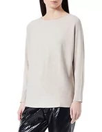 Swetry damskie - TOM TAILOR Denim Damski sweter z rękawami nietoperza 1033635, 24540 - Cozy Beige Melange, L - miniaturka - grafika 1