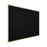 Tablice i flipcharty - Allboards Tablica korkowa czarny kolor korka (rama drewniana) 90x60 cm TKBLACK96D - miniaturka - grafika 1