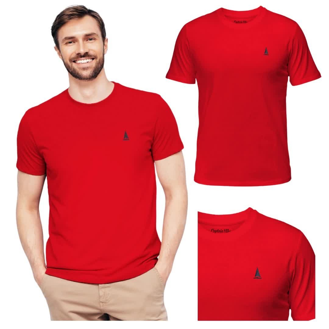 Koszulka męska Z HAFTEM BAWEŁNA TURECKA, T-shirt Captain Mike L