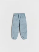 Spodenki dla niemowląt - Reserved - Bawełniane spodnie parachute - jasnoniebieski - miniaturka - grafika 1