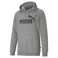 Bluzy męskie - Puma Męska bluza z kapturem Ess Big Logo Tr Sweat Szary Średni szary wrzos L 586688 - miniaturka - grafika 1