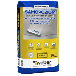 Weber Samopoziomująca wylewka 25 kg - Zaprawy budowlane Weber Samopoziomująca wylewka 25 kg - Zaprawy budowlane - miniaturka - grafika 1