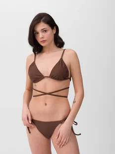 Strój kąpielowy góra od bikini damska 4F 4FWSS24UBKTF041-81S Brązowy - Stroje kąpielowe - miniaturka - grafika 1