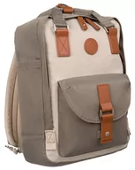 Torebki damskie - Damski plecak miejski na laptopa LuluCastagnette NANO, beżowy - miniaturka - grafika 1