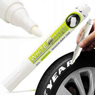 MARKER PISAK PERMANENTNY OKRĄGŁY WODOODPORNY BIAŁY UNIWERSALNY OPONY SZYBA - Zakreślacze - miniaturka - grafika 1