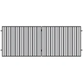 Akcesoria do ogrodzeń - Brama dwuskrzydłowa Eryk ocynk antracyt struktura 400 x 150 cm Polbram - miniaturka - grafika 1