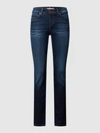 Spodnie damskie - Jeansy o kroju slim fit z mieszanki bawełny i elastanu - miniaturka - grafika 1