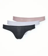 Majtki damskie - CALVIN KLEIN Majtki Stringi 3-Pack r L - miniaturka - grafika 1