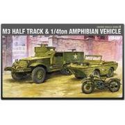 Modele do sklejania - Academy M3 Half Track an d 1/4 Ton Amphibian Vehicle GXP-544398 - miniaturka - grafika 1