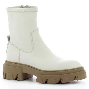 Białe botki na platformie CARINII - Carinii - Botki damskie - miniaturka - grafika 1