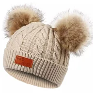 Czapki dla dzieci - Czapka dziecięca Fine-Slabo Brown KP21490 - miniaturka - grafika 1