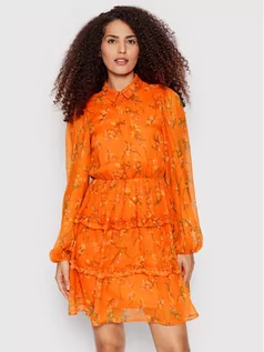 Sukienki - Vero Moda Sukienka koszulowa Kaya 10267353 Pomarańczowy Regular Fit - grafika 1