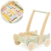 Układanki dla dzieci - Viga Drewniany Wózek Na Klocki Pchacz - miniaturka - grafika 1
