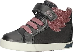 Geox Dziecięce buty typu sneaker B Kilwi Girl A, Dk Grey Lt Rose, 20 EU - Moda i Uroda OUTLET - miniaturka - grafika 1