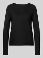 Swetry damskie - Sweter z dzianiny o kroju regular fit z szerokim wzorem w paski i obniżonymi ramionami model ‘BREE’ - miniaturka - grafika 1
