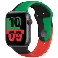Akcesoria do smartwatchy - Pasek wymienny Apple 44mm Black Unity sportovní - M/L (MUQ83ZM/A) - miniaturka - grafika 1