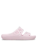 Klapki i japonki damskie - Crocs Klapki Classic Floral Cutout Sandal 210966 Różowy - miniaturka - grafika 1