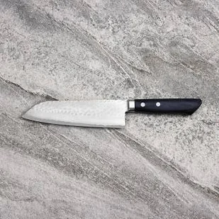 Kunio Masutani VG-10 Hammered Blue Damascus Nóż Santoku 17 cm - Noże kuchenne - miniaturka - grafika 6