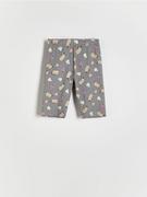 Spodnie i spodenki dla dziewczynek - Reserved - Kolarki z motywem Pusheen - jasnoszary - miniaturka - grafika 1