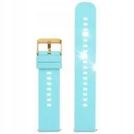 Akcesoria do zegarków - Pasek gumowy do zegarka U27 - niebieski/złoty - 18mm +TELESKOPY - miniaturka - grafika 1