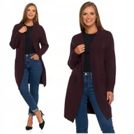 Swetry damskie - Kardigan Damski Długi Sweter Ciepły Narzutka z Kieszeniami MORAJ M/L - miniaturka - grafika 1