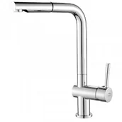 Baterie kuchenne - LAVEO BLZ 069D LUNA Bateria zlewozmywakowa stojąca z wyciąganą wylewką Jednouchwytowa Sposób montażu: stojący Głowica: 35 mm Zasięg wylewki: 218 mm Wykończenie: chrom - miniaturka - grafika 1