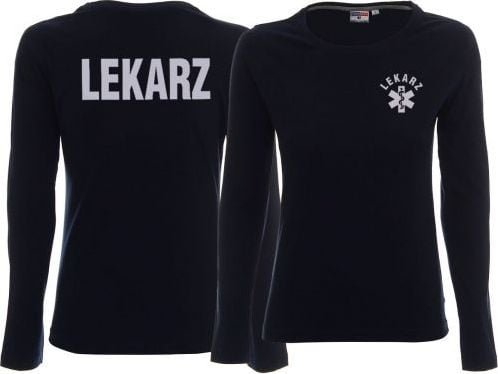 Promostars LPP - Koszulka ratownicza ODBLASKOWA damska z długim rękawem czarna