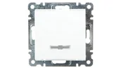 Klawisze i ramki - Hager Lumina 2 biały łącznik jednobiegunowy zwierny podświetlany WL0410 - miniaturka - grafika 1