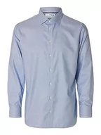 Koszule męskie - SELECTED HOMME męska koszula rekreacyjna SLHREGDUKE-Non Iron - Regular Fit S M L XL XXL, niebieski (medium blue denim), XL - miniaturka - grafika 1
