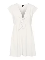 Sukienki - VERO MODA Damska sukienka Vmmymilo Cap Sleeve Mini Dress WVN Ga, Snow White, M - miniaturka - grafika 1