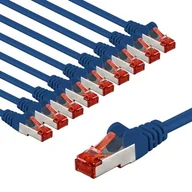 Kable miedziane - goobay 65973 CAT6 kabel sieciowy w zestawie 10 szt./kabel krosowy ekranowany S/FTP/CU Ethernet kabel, PiMF, LSZH/Cat 6 kabel z 10 Gbits/niebieski / 10 x 5 m - miniaturka - grafika 1