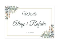 Wesele i ślub - Plakat Weselny personalizowany - 90x60 cm - miniaturka - grafika 1