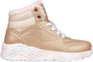 Buty dla dziewczynek - Buty zimowe dziecięce Skechers Uno Lite Camo Dazzle sneakersy wysokie dziewczęce z futerkiem złote (310485L-GDPK) - miniaturka - grafika 1