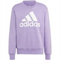 Bluzy męskie - Bluza męska adidas Essentials French Terry Big Logo fioletowa IC9327 L - miniaturka - grafika 1