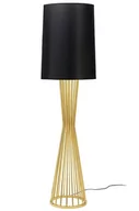 Lampy stojące - King Home Lampa podłogowa HOLMES złota z czarnym kloszem - metal XCF7583-145 [11675157] - miniaturka - grafika 1