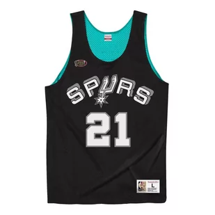 Mitchell & Ness Koszulka męska dwustronna Tank Top San Antonio Spurs Tim Duncan - Koszykówka - miniaturka - grafika 1