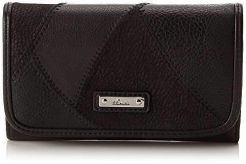 s.Oliver Damskie 39.603.93.3560 portfele, czarny - Czarny Black 9999-19x10x1 cm (B x H x T)