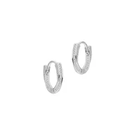 Biżuteria dla dzieci - Srebrne 925 kolczyki podkowy z cyrkoniami - miniaturka - grafika 1