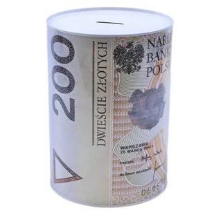 DUŻA SKARBONKA XXL PUSZKA METALOWA MONETY BANKNOTY ZŁOTÓWKI RÓŻNE WZORY - Skarbonki - miniaturka - grafika 1