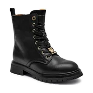 Buty dla dziewczynek - Tommy Hilfiger Skórzane botki - miniaturka - grafika 1