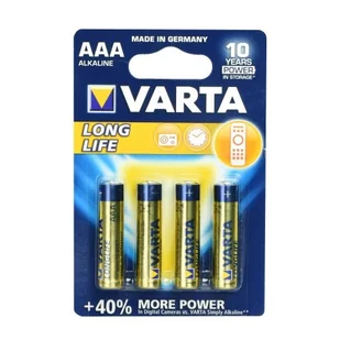 Zestaw baterii alkaliczne VARTA Longlife LR03 (AAA) (x 4) - Baterie i akcesoria - miniaturka - grafika 5