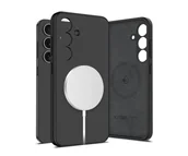 Etui i futerały do telefonów - Tech-Protect Liquid Silicone Magsafe do Samsung Galaxy S25 Black - miniaturka - grafika 1