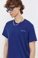 Koszulki męskie - G-Star Raw t-shirt bawełniany męski kolor niebieski gładki - miniaturka - grafika 1